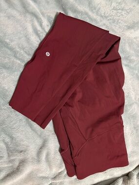 lululemon athletica Burgundy/Deep Red Workout Leggings